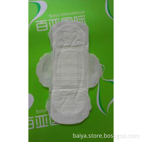 mesh top sheet super absorbent sanitary pads with wings